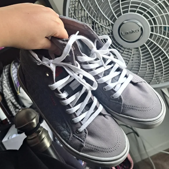 Womens grey Levi high top shoes - Picture 3 of 6